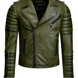 DAMIAN biker jack groen heren