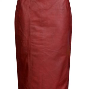 LIZE rood lang leren rok